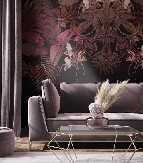 Tapeta Artystyczna Tropical Composition Pink