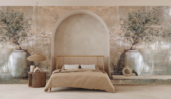 Tapeta artystyczna Wallart Olivio gałązka oliwna