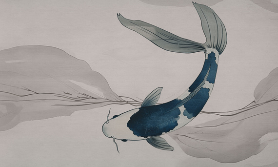 Tapeta artystyczna Wallart Koi 