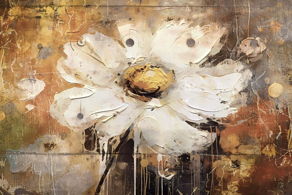 Fototapeta Piękne kwiaty w stylu retro 34