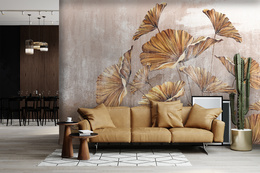 Fototapeta Kwiaty Na Tle Różowego Muru