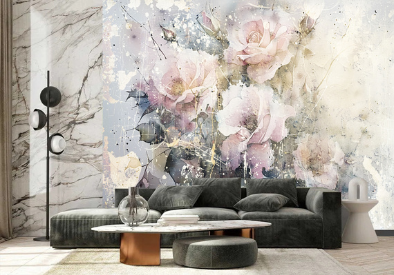 Fototapeta Piękne kwiaty w stylu retro 41