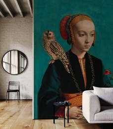 Tapeta Artystyczna Owl lady