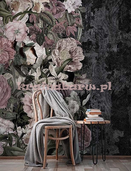 Fototapeta Pachnace kwiaty na ciemnym tle CASABELLA I