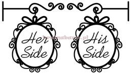 Naklejka na ścianę HER SIDE HIS SIDE SPNB166TS