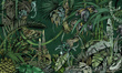 Oryginalny mural Liście kwiaty Tropic