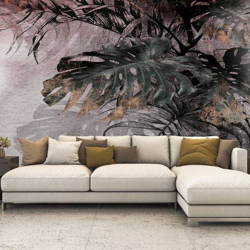 Fototapeta Monstera Liście Róż Złoto